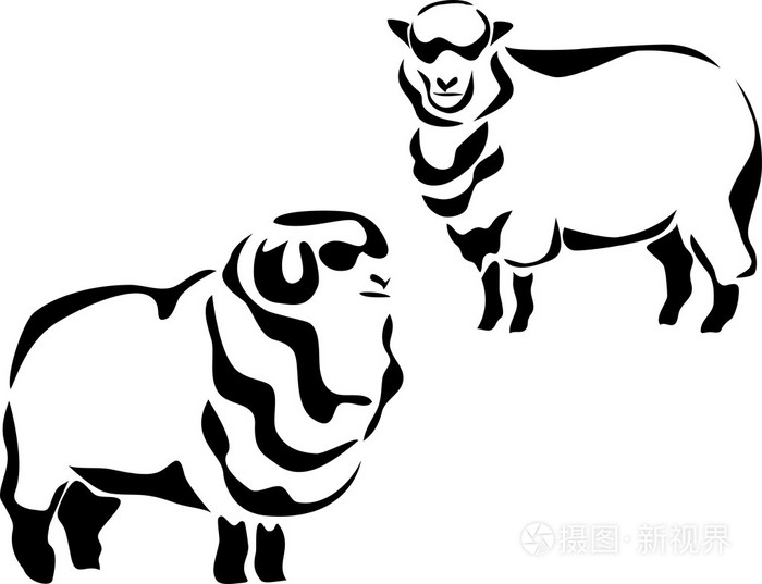 美利奴羊插画-正版商用图片0cb2lq-摄图新视界