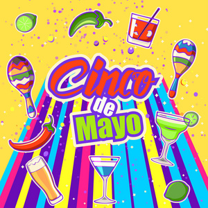 在墨西哥，设计元素 cinco de Mayo 庆祝