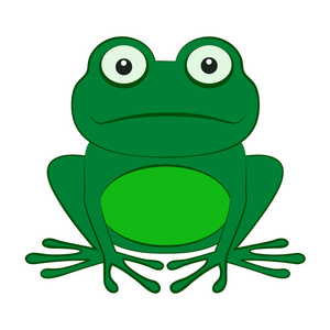 蹼状的爪子在白色背景上的青蛙照片