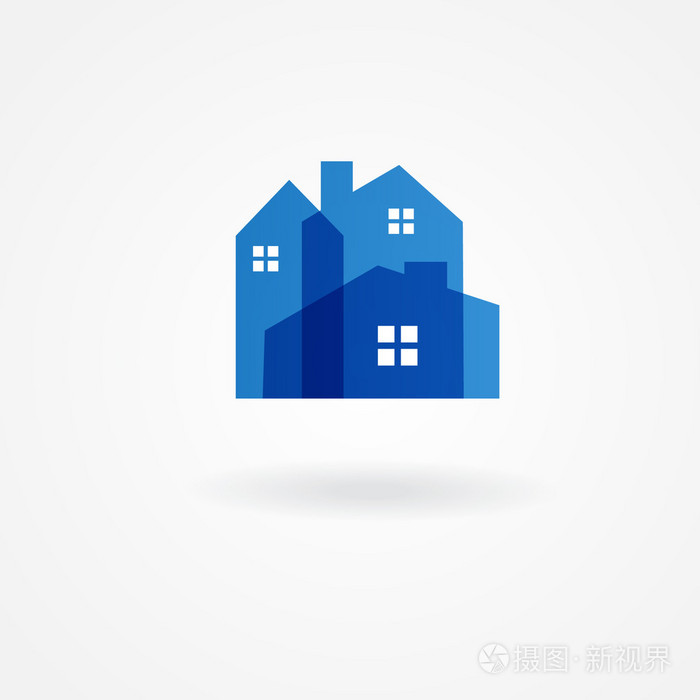 矢量 logo 设计模板.房屋抽象概念图标