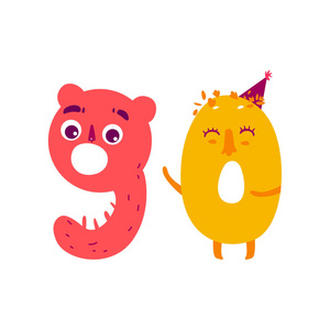 字符数矢量可爱 animallike 字符数 90 90照片