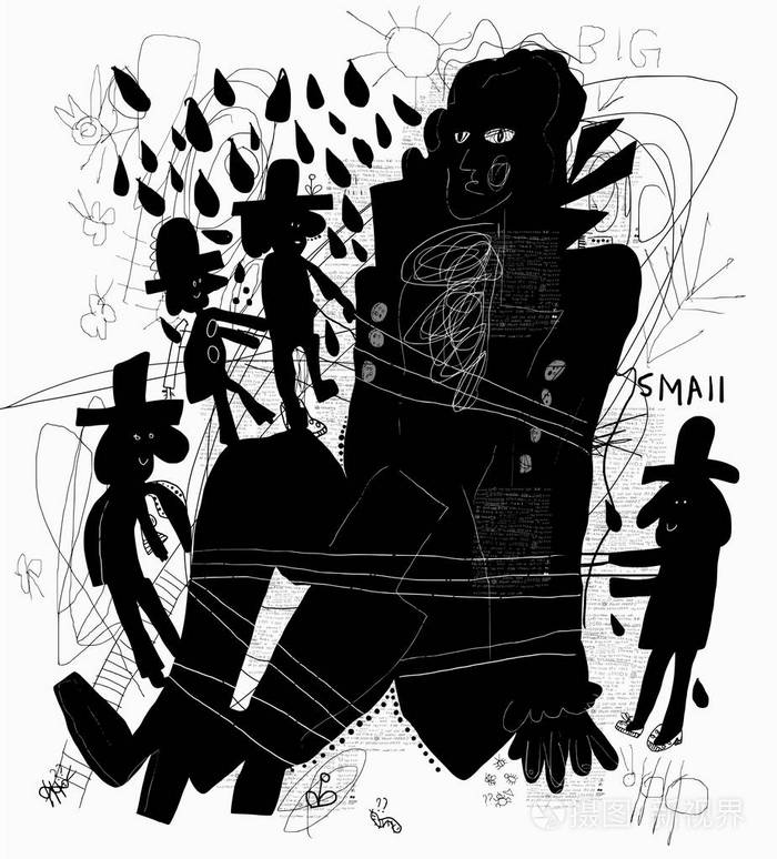 格利佛 巨人 童话插画 正版商用图片0cbfle 摄图新视界