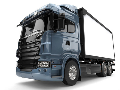 车冰箱金属蓝色现代冰箱卡车照片