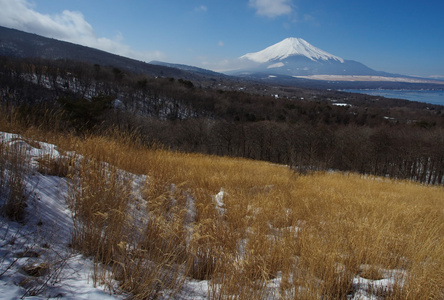 山富士在冬季