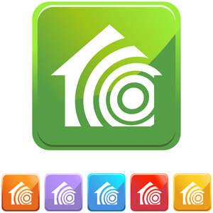 震颤和房子 web 图标和房子 web 图标