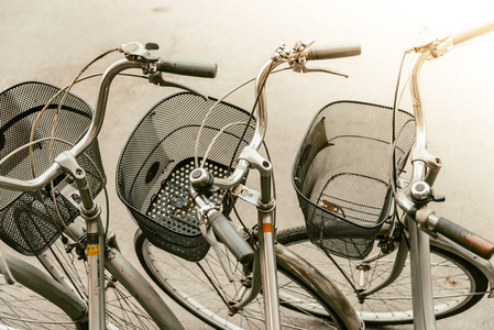 选择性专注于老式自行车