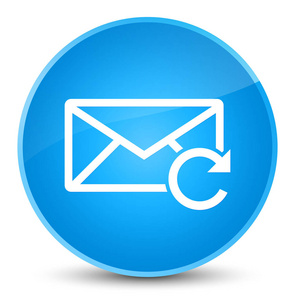 电子邮件图标优雅青色蓝色圆形按钮刷新