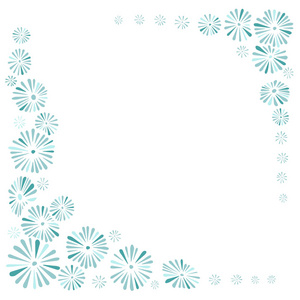 华丽角抽象花的华丽色彩角落.为页面装饰, 卡片, 标签照片