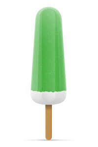 冰淇淋冷冻果汁棒矢量插图