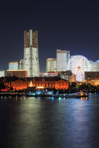 日本横滨明夜的 minatomirai 21 区