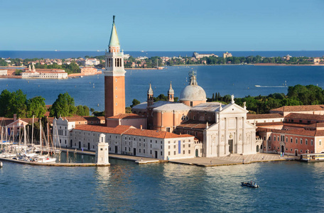 全景的景观的威尼斯，圣玛丽亚 della 致敬库尔