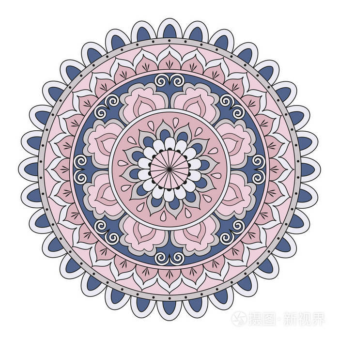 花曼达拉. 老式装饰元素. 东方图案