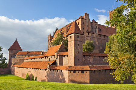 在马尔堡，波兰的哥特式城堡