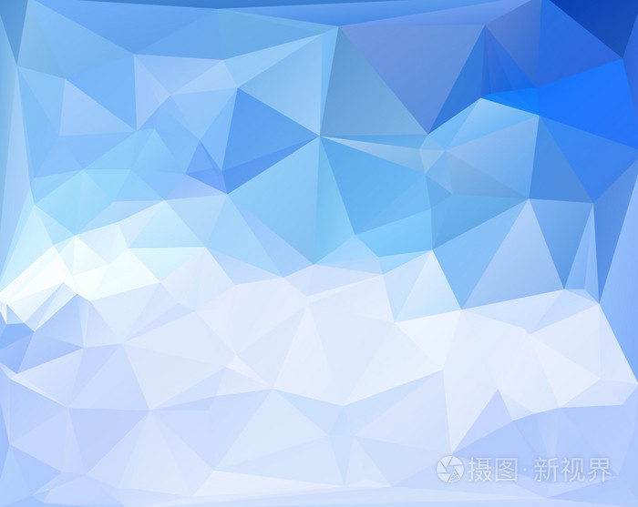 蓝白色多边形马赛克背景,矢量插画,创意业务设计模板