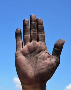 一个人的右手摊开手心照片