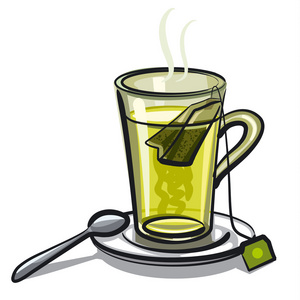 杯绿色的茶