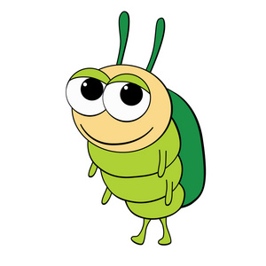 可爱的卡通甲虫