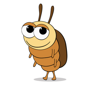 可爱的卡通甲虫