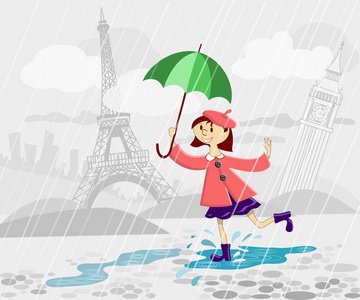 法国女孩用的伞