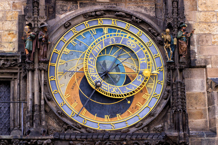 在布拉格老城布拉格天文钟