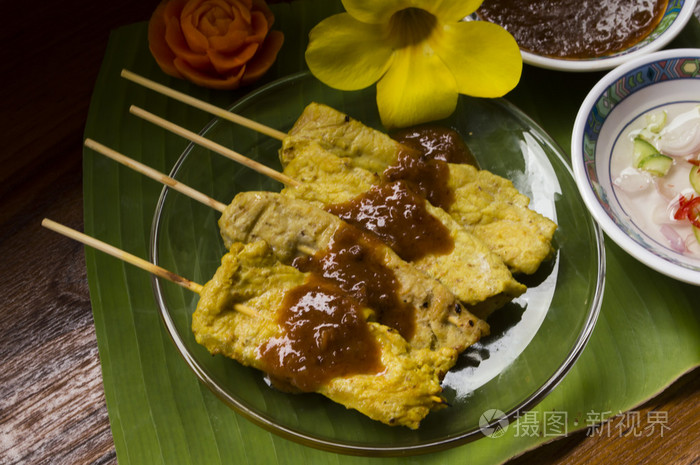 moo沙爹猪肉沙嗲泰式料理静物