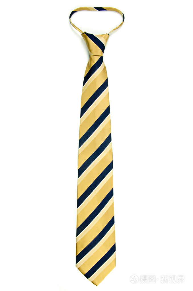 白色背景上的领带