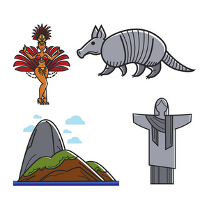 海加利利乡村的阿尔伯尔山的美丽景色哈瓦那的基督是一个大型雕塑