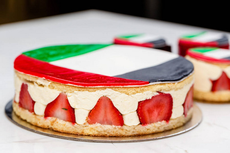 阿联酋国家节日庆典标志打印蛋糕和纸杯蛋糕