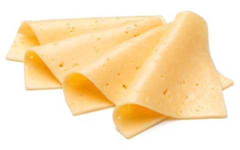 奶酪片白色上孤立