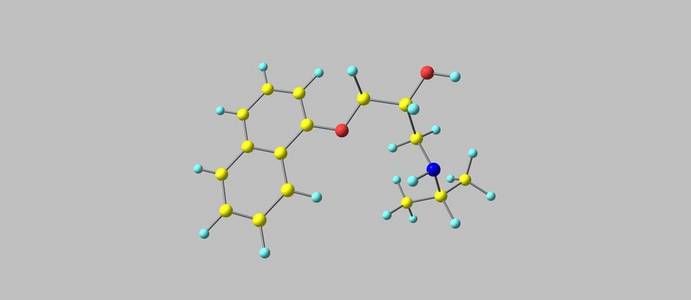 普萘洛尔分子结构上灰色孤立