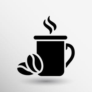 咖啡杯矢量 logo 设计模板.咖啡厅店徽照片