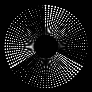 在单色几何的虚线的圆设计照片