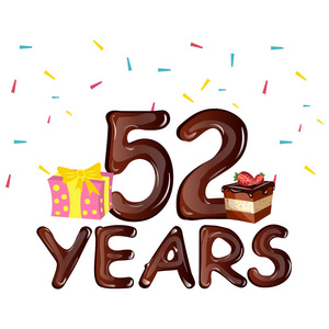 生日快乐五十两 52 年贺卡照片