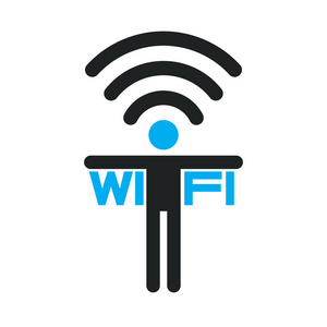 Wifi 区标志，免费的无线网络。互联网连接