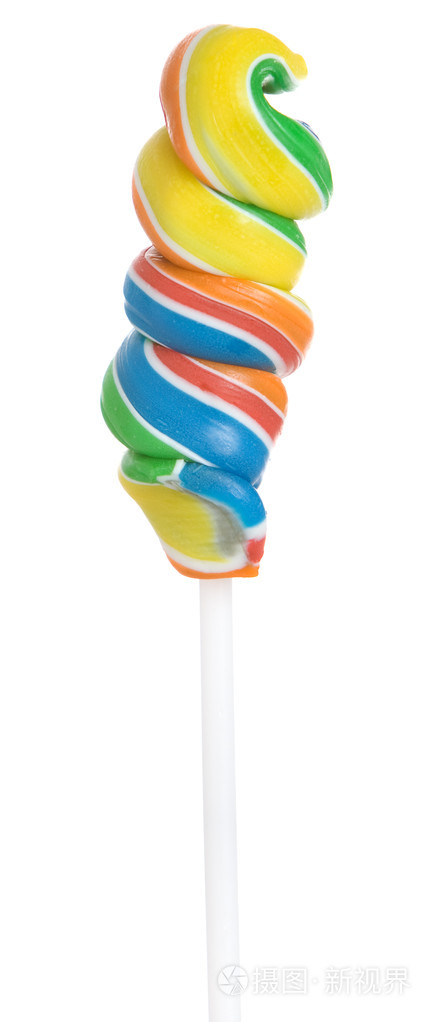 棒棒糖棍子上