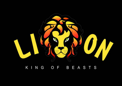 初中狮子徽标狮子头徽标照片