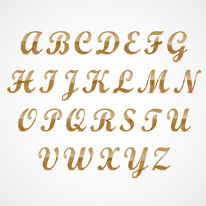 金色字母图
