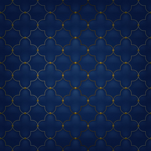 绗缝简单花纹无缝模式.深蓝色颜色照片