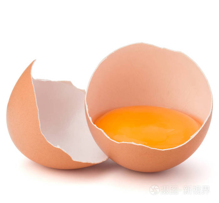 在蛋壳半破的蛋