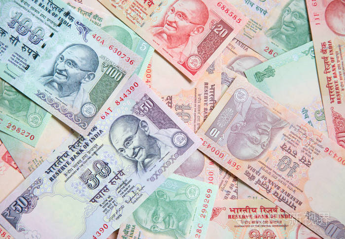 印度纸币的颜色