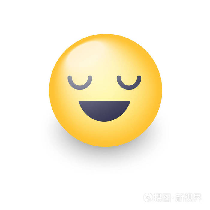 有趣的卡通表情笑脸图标.快乐笑脸图释闭着眼睛
