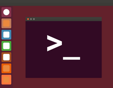 终端启动图标,linux 的界面,直接访问系统通过命令行-图照片
