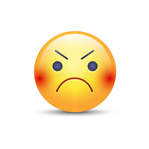 恼火的可爱卡通矢量图释照片