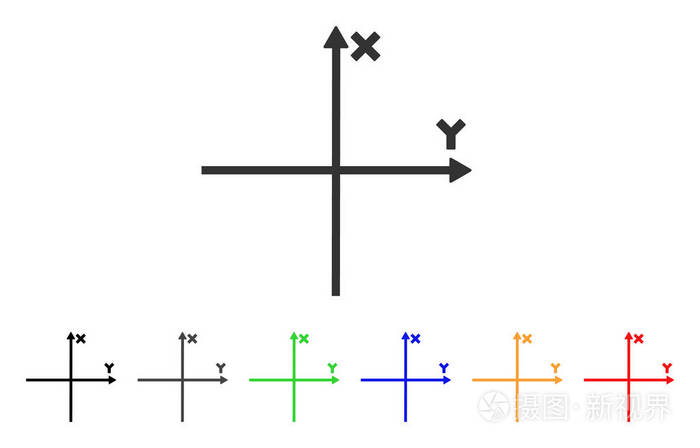 笛卡尔轴矢量图标