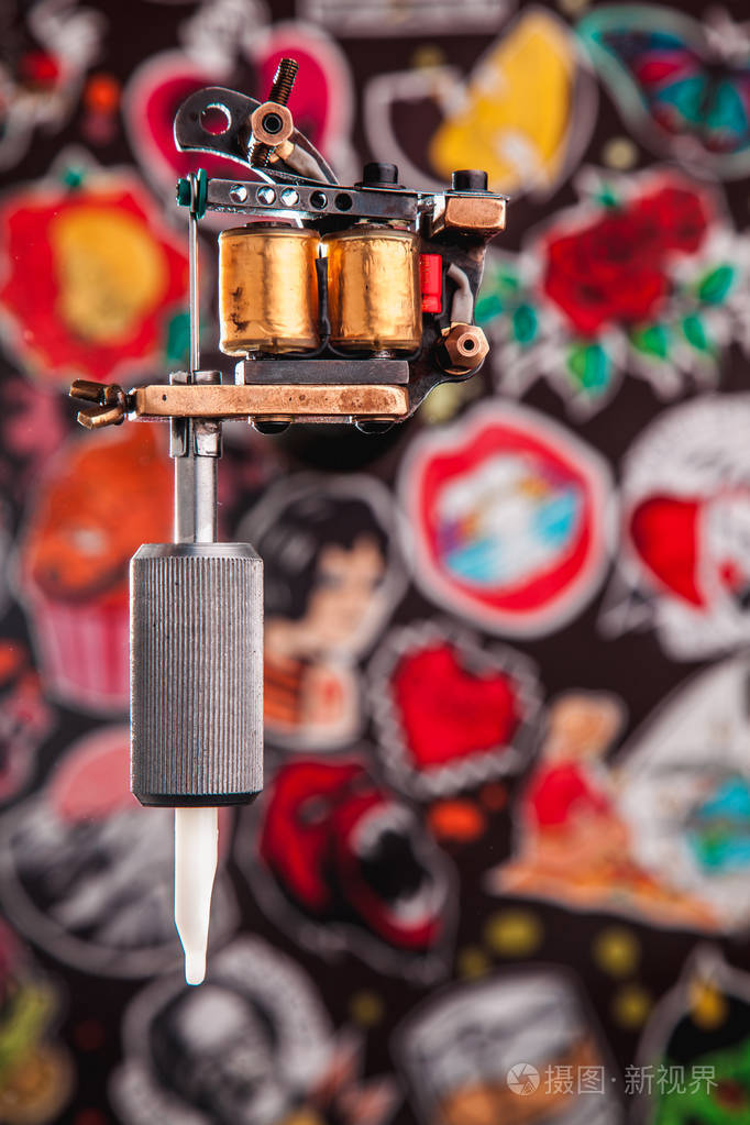 美丽彩色纹身和感应纹身机的设计