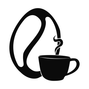 孤立的咖啡杯子徽标