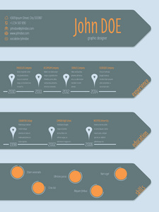 带有箭头的现代式履历图片