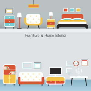 家具平面设计框架和背景