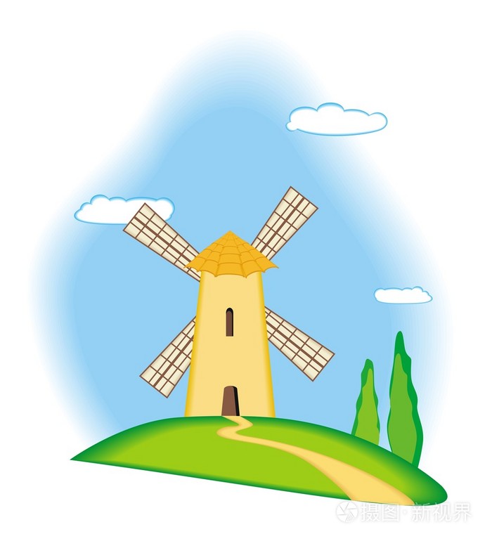 旧风车插画-正版商用图片0cgfz4-摄图新视界