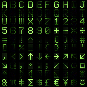 绿点数字字体和符号设置矢量图照片